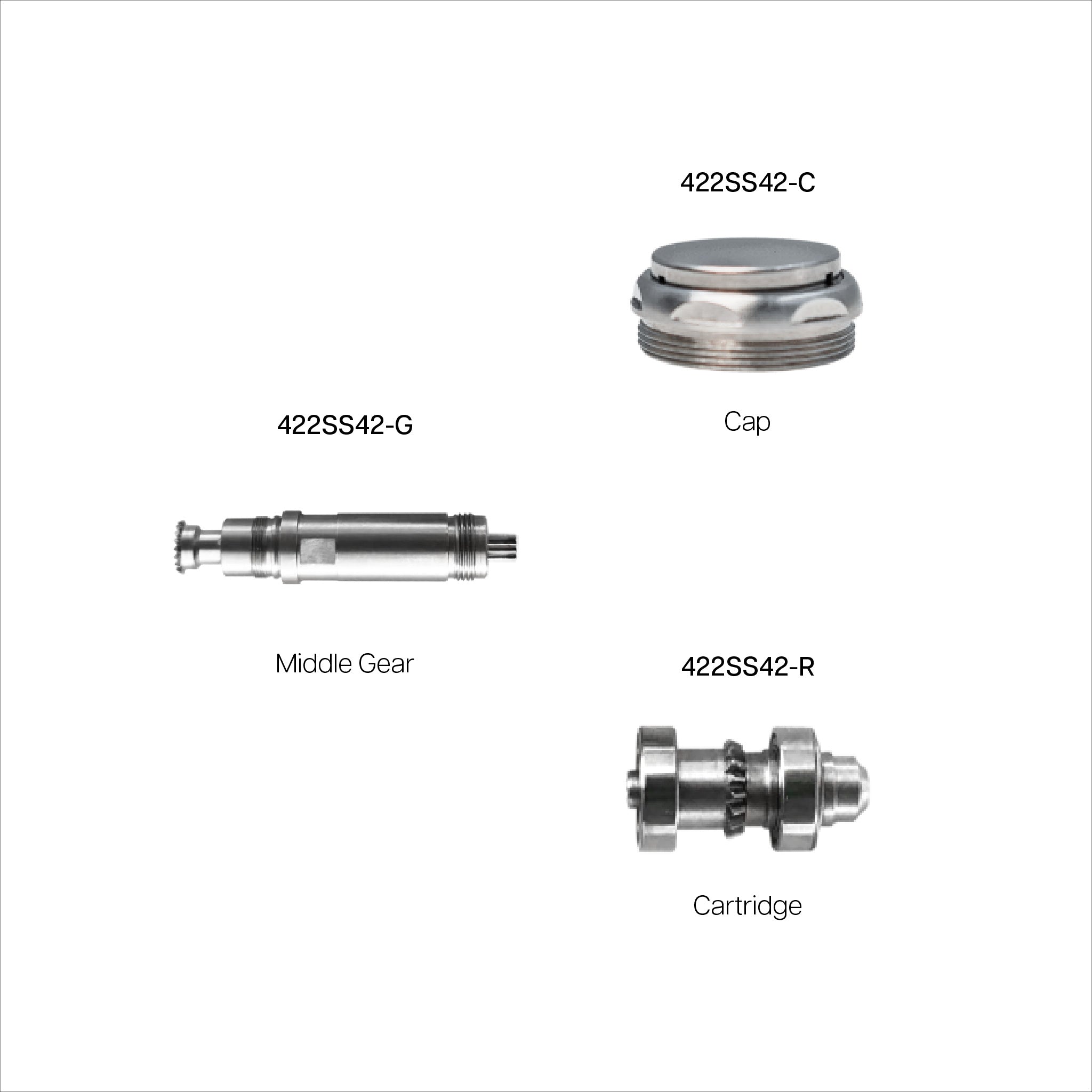 BR-422ESS-42 1:4.2 Increasing Contra Angle Handpiece (External Water)