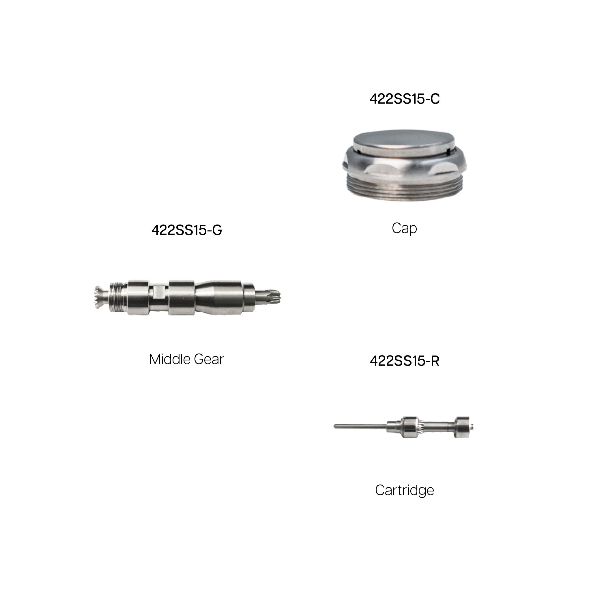 BR-422ESS-15 1:5 Increasing Contra Angle Handpiece (External Water)
